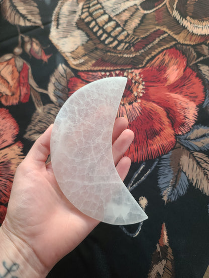 Selenite Moon Charging Plate