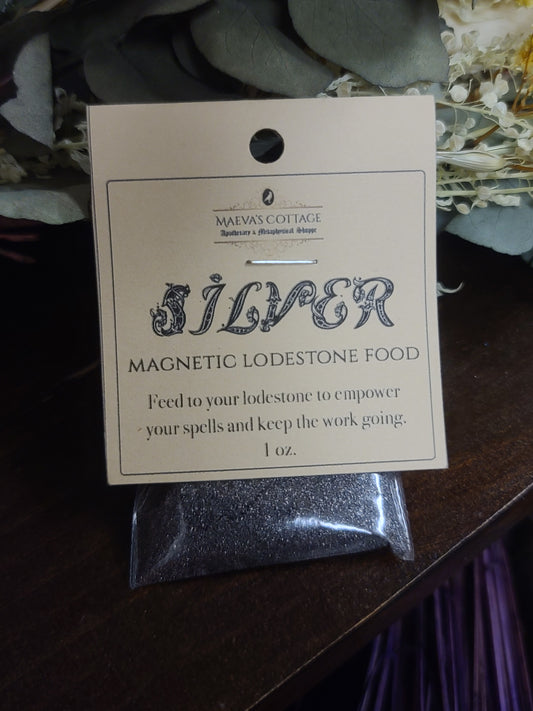 Lodestone Food (Silver) for Amplifying, Luck, & Keeping the Spell Going