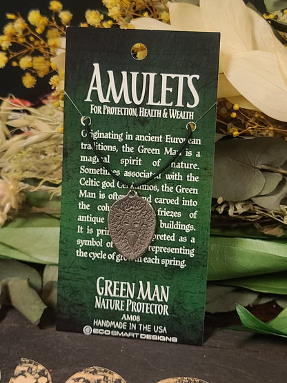 Amulets Green Man Pewter Necklace