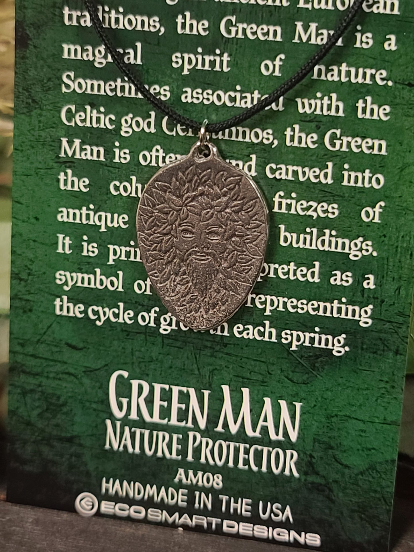 Amulets Green Man Pewter Necklace