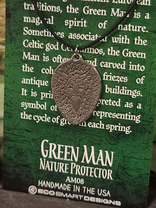 Amulets Green Man Pewter Necklace