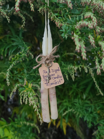 "Manifest" Organic Hand-Dipped Intention Tapers