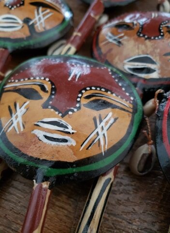 Hand-Painted Tic Toc Drum (Supports Kenya Maasai Tribe)