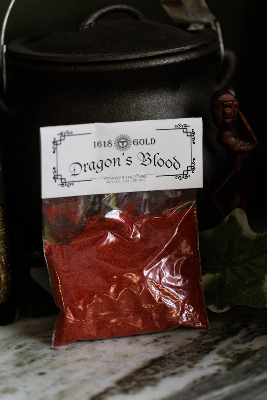 1618 Gold - DRAGON'S BLOOD - Powder Incense for smudging, energizing and magnifying works