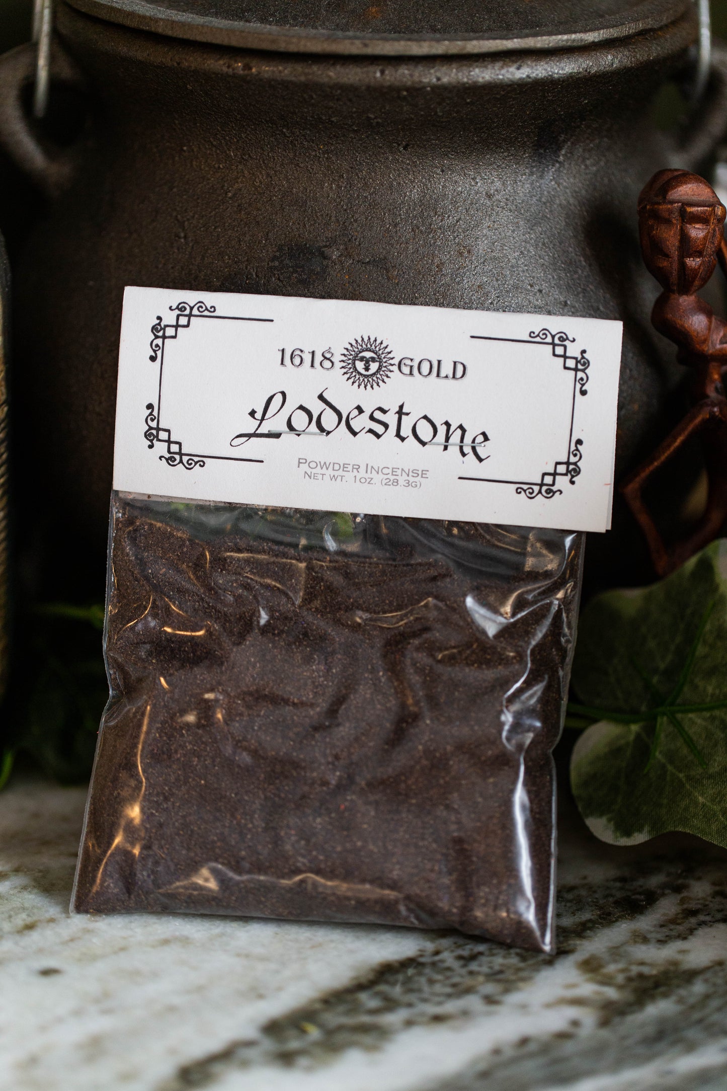 1618 Gold - LODESTONE - Powder Incense for inspiration, influence, attraction, magnetism, manifestation
