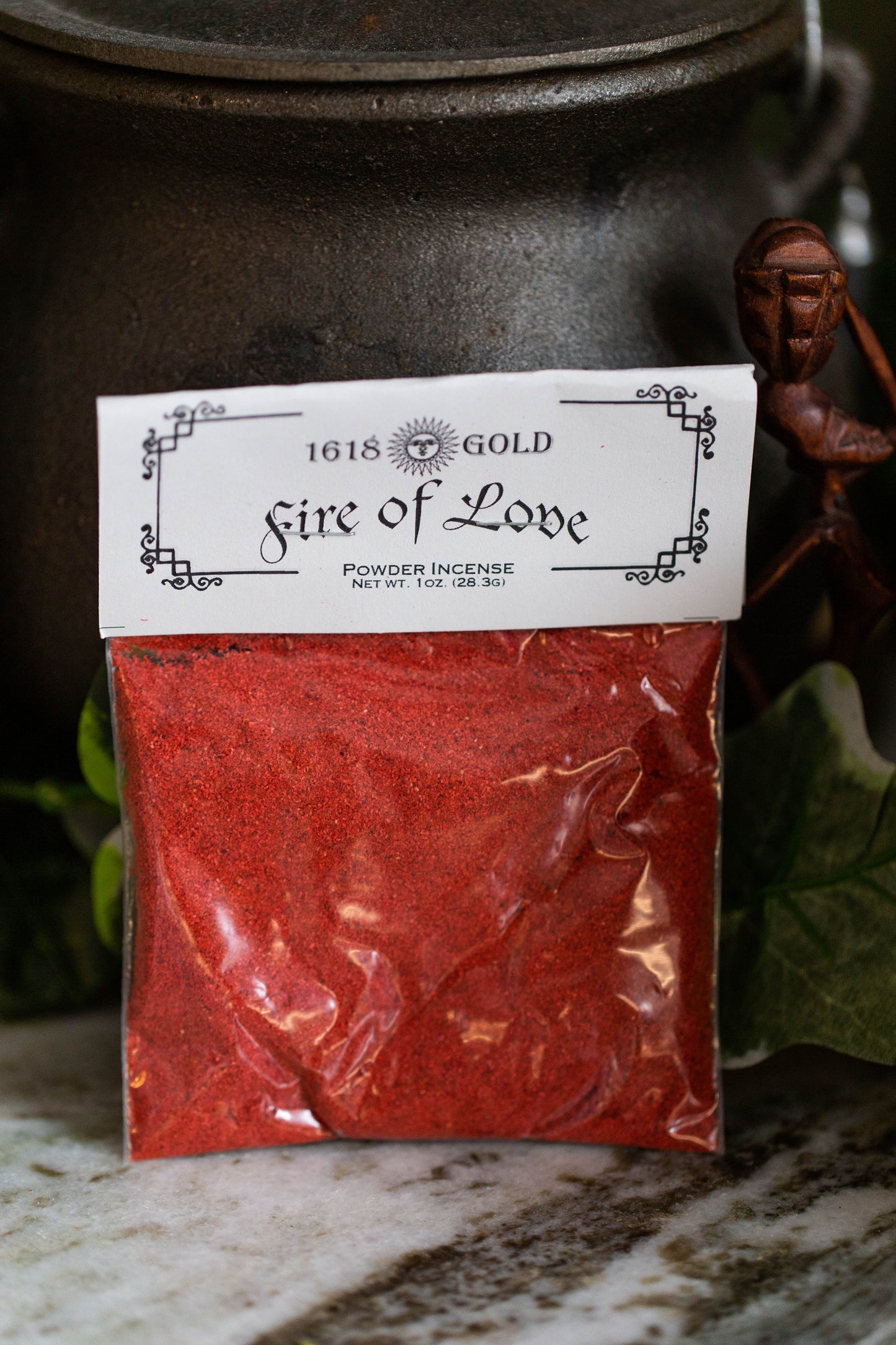 1618 Gold - FIRE OF LOVE - Powder Incense for igniting fires of love, lust, attraction