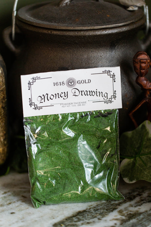 1618 Gold - MONEY DRAWING - Powder Incense for drawing money, financial strength, increased wealth