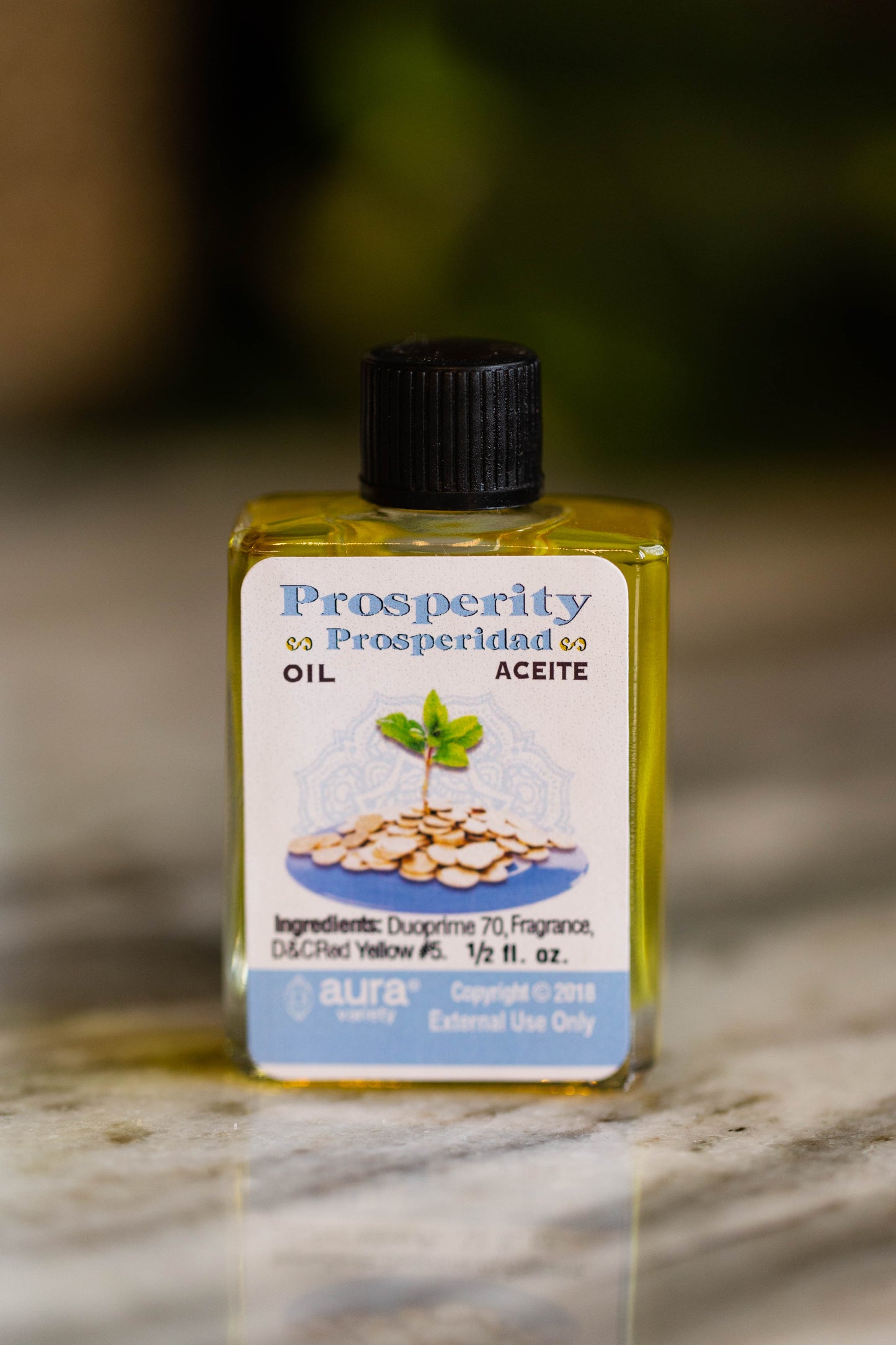 PROSPERITY Conjure Oil for drawing luck, success in business deals, gambling, or financial matters