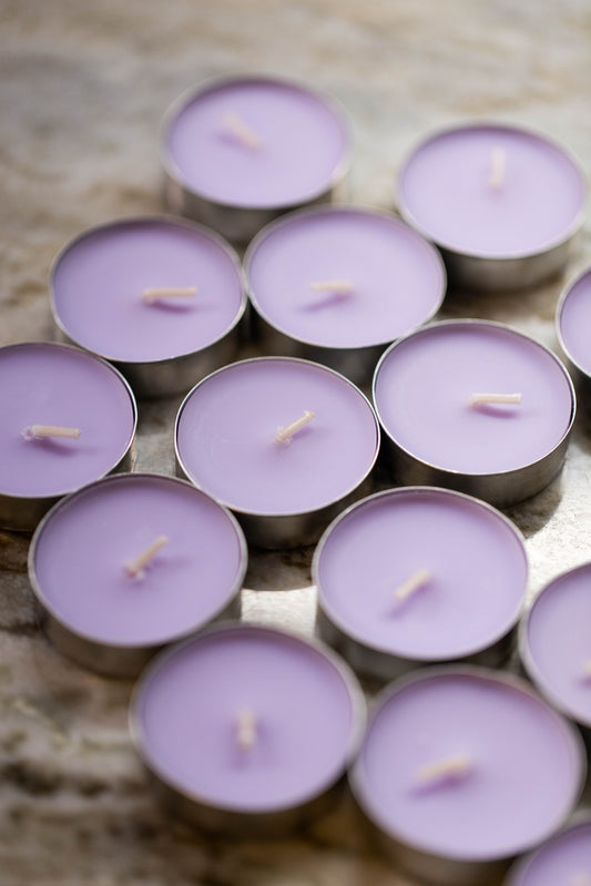 LAVENDER Tealight for stress and tension relief, knowledge retention, inner beauty, mental ability, harmony, to invoke righteous spirit within thyself when doing good works