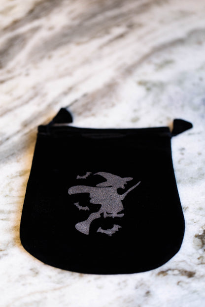 WITCH Velvet Drawstring Bag 5x5"