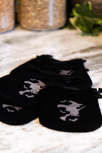 WITCH Velvet Drawstring Bag 5x5"