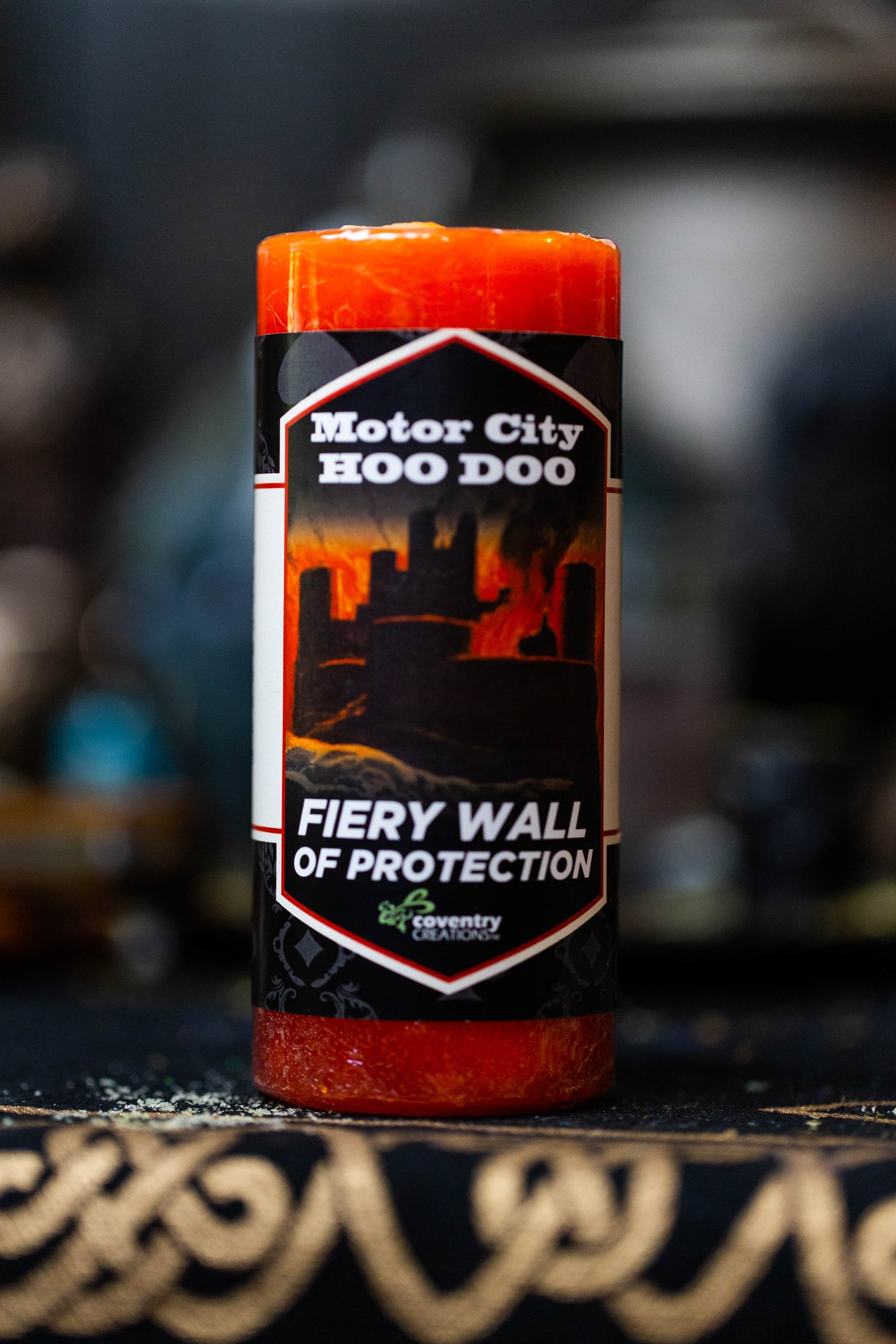 Motor City Hoodoo: Fiery Wall of Protection Intention Pillar