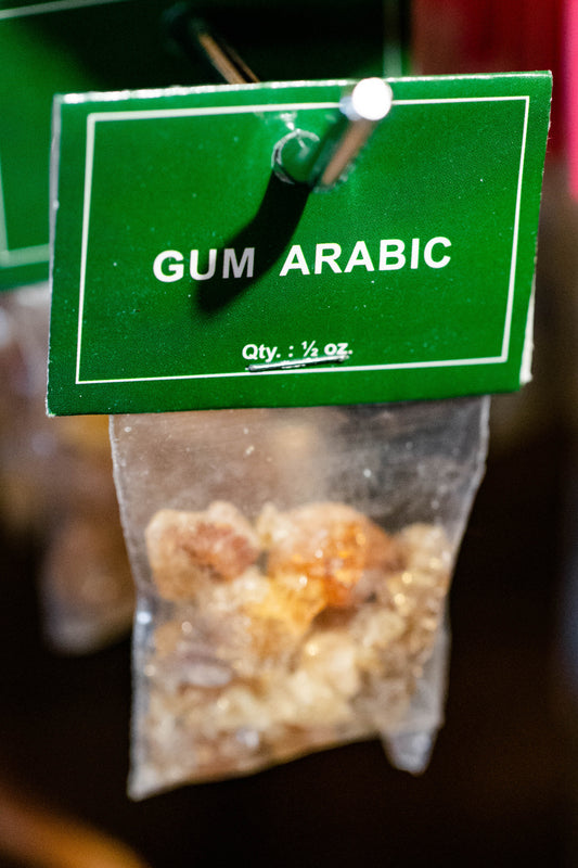 GUM ARABIC Loose Resin (1/2 oz) for protection, money luck, psychic powers, platonic love
